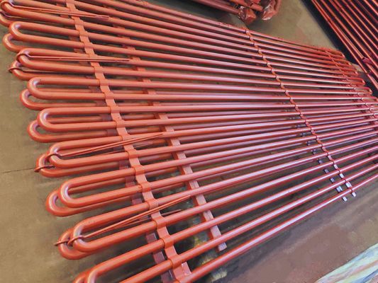 Tubo de serpentina para trocador de calor e superaquecedor na caldeira de recuperação de calor residual com ensaio hidrostático 100%