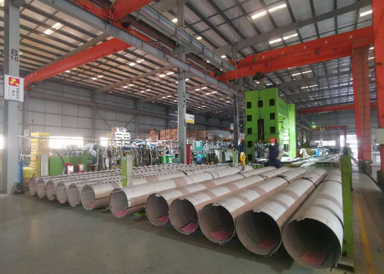 Tubulação soldada de aço inoxidável de OD2500mm 310S com soldadura de dobra